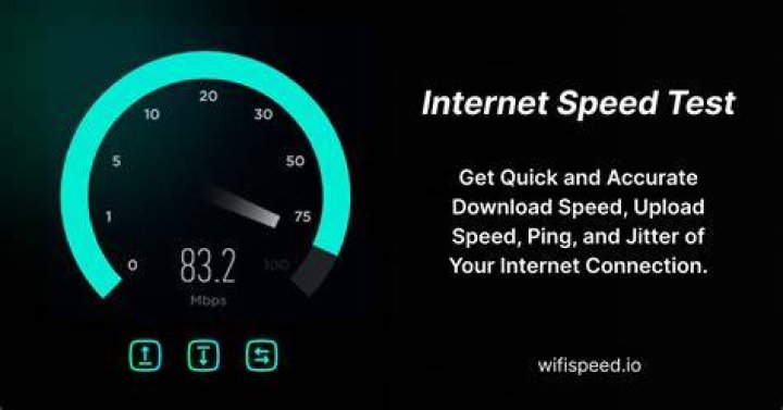 Internet speed test interface