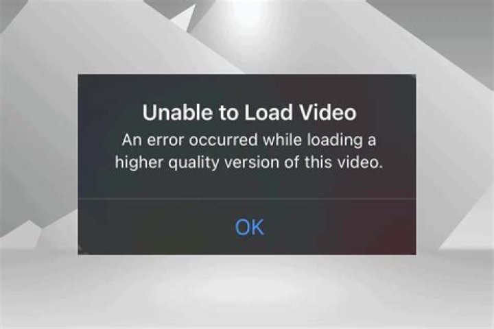 Video player error message